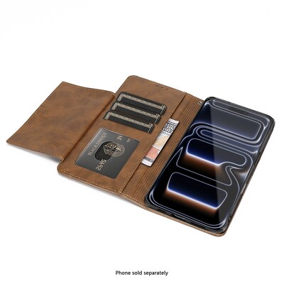SaharaCase Indy Series Wallet for iPhone 17 Pro, Shock Absorbing, Canyon Brown (CP00967)