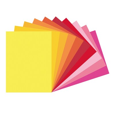 Tru-Ray 9" x 12" Construction Paper, Warm Assorted, 50 Sheets/Pack, 5 Packs/Bundle (PAC102947-5)