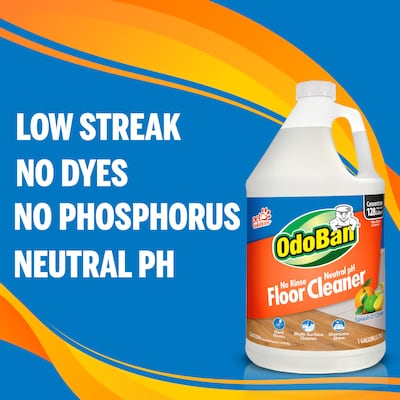 OdoBan Pet Solutions Neutral pH Floor Cleaner Concentrate, Citrus Scent, 1 Gallon (9361B61-G4)