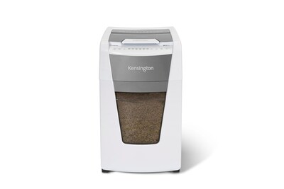 Kensington OfficeAssist Auto Feed Shredder A3000-HS Anti-Jam Micro Cut, Gray/White (K52051AM)