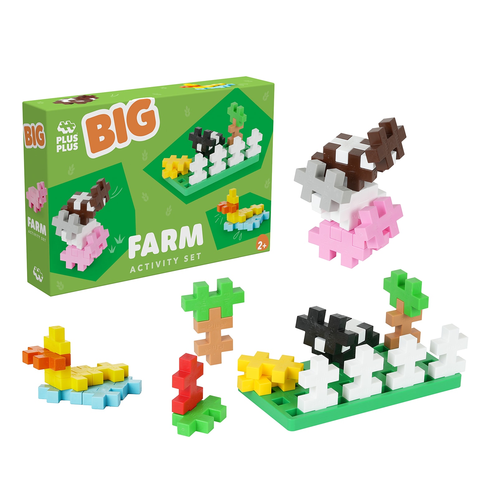 Plus-Plus Building Blocks BIG Farm Activity Set, 40 Pieces (PLL03992)