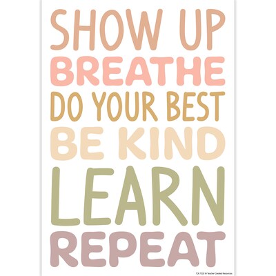 Teacher Created Resources Terrazzo Tones Positive Practices Small Poster Pack, Pack of 12 (TCR7232)