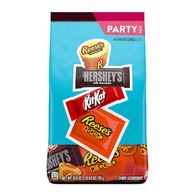 HERSHEYS, KIT KAT and REESES Assorted Milk Chocolate Candy Party Pack, 24.8 oz. (246-00013)