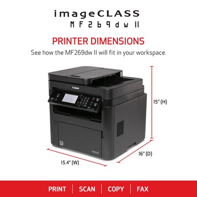 Canon imageCLASS MF269dw II Wireless Black & White All-in-One Laser Printer (5938C005)