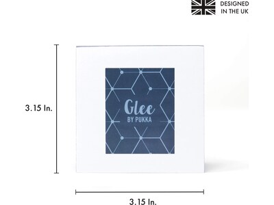 Pukka Pad Glee Memo Cube, 3.15" x 3.15", Dark Blue, 500 Sheets/Pad, 3 Pads/Pack (8697-GLE)