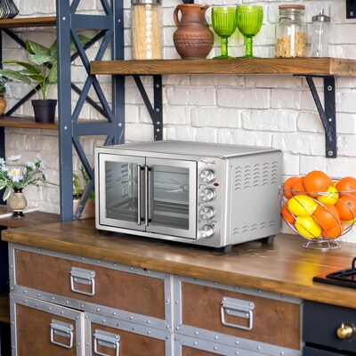 MegaChef Electric Countertop 47.6 Quart Toaster Oven, Silver (938122564M)