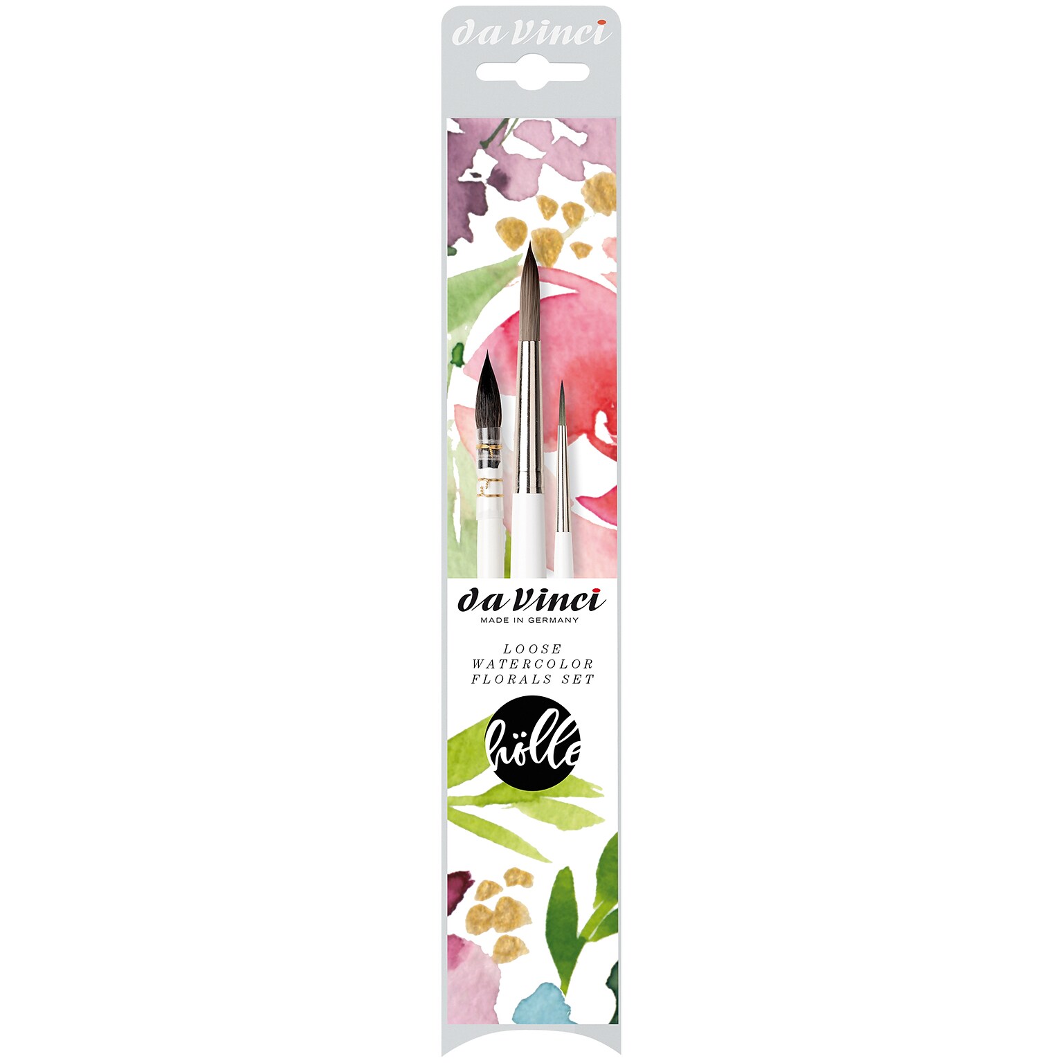 da Vinci Artist Signature Collection by Frau Hölle Watercolor Floral Brushes, Assorted, 3 /Pack (DVXVA41900)