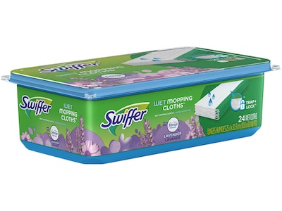 Swiffer Sweeper TRAP + LOCK Wet  Mop Cloth, Lavender, 24/Pack (15846)