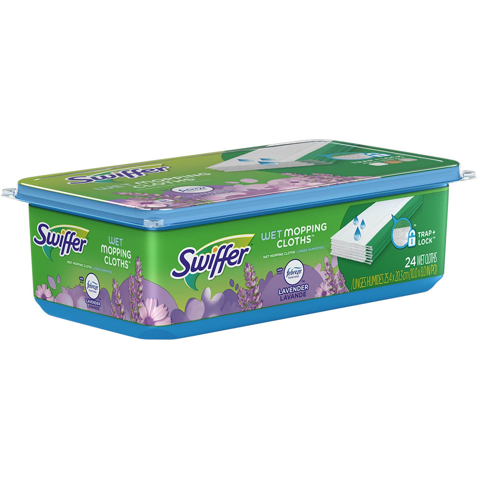 Swiffer Sweeper TRAP + LOCK Wet  Mop Cloth, Lavender, 24/Pack (15846)