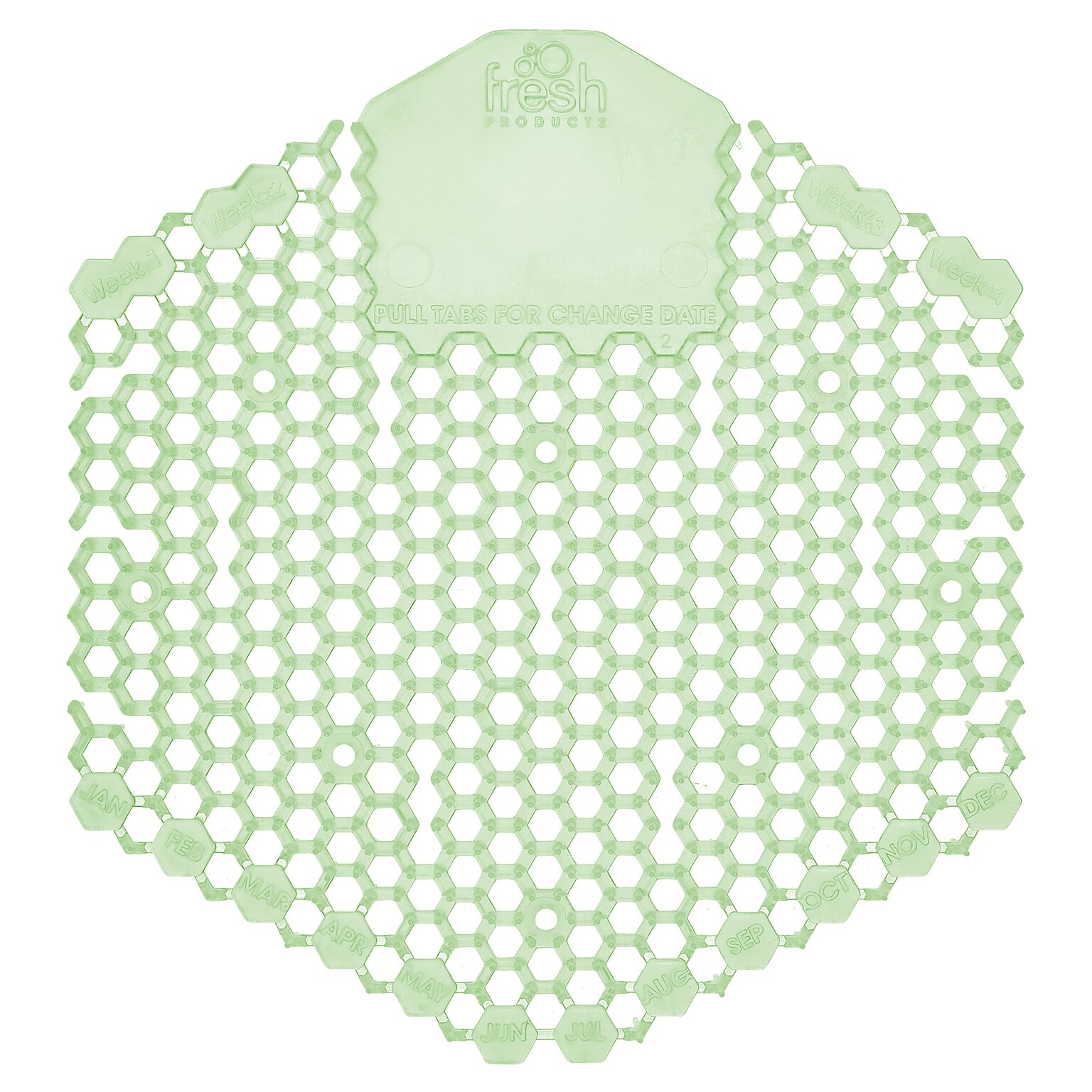 Fresh Products Wave 3D Anti-Splash Urinal Screen, Herbal Mint Scent, Light Green, 10/Box (3WDS-F-010I060M-05)