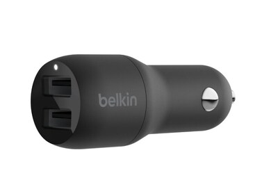 Belkin BOOST CHARGE Dual USB-A Car Charger 24W Black (CCB001BTBK)