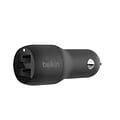 Belkin BOOST CHARGE Dual USB-A Car Charger 24W Black (CCB001BTBK)