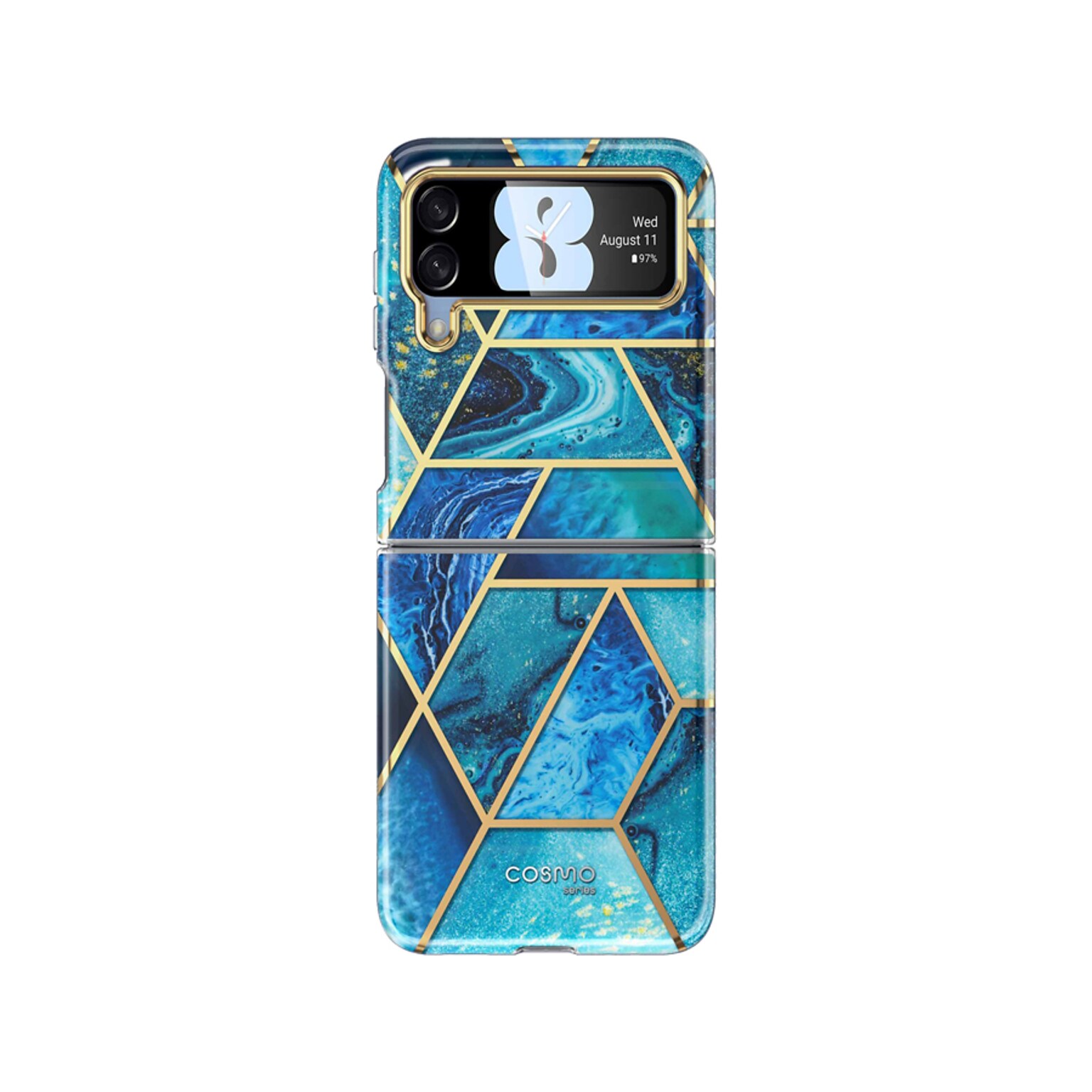 i-Blason Cosmo Ocean Blue Snap Case for Samsung Galaxy Z Flip4 (Galaxy2022-ZFlip4-5G-Cosmo-Ocean)
