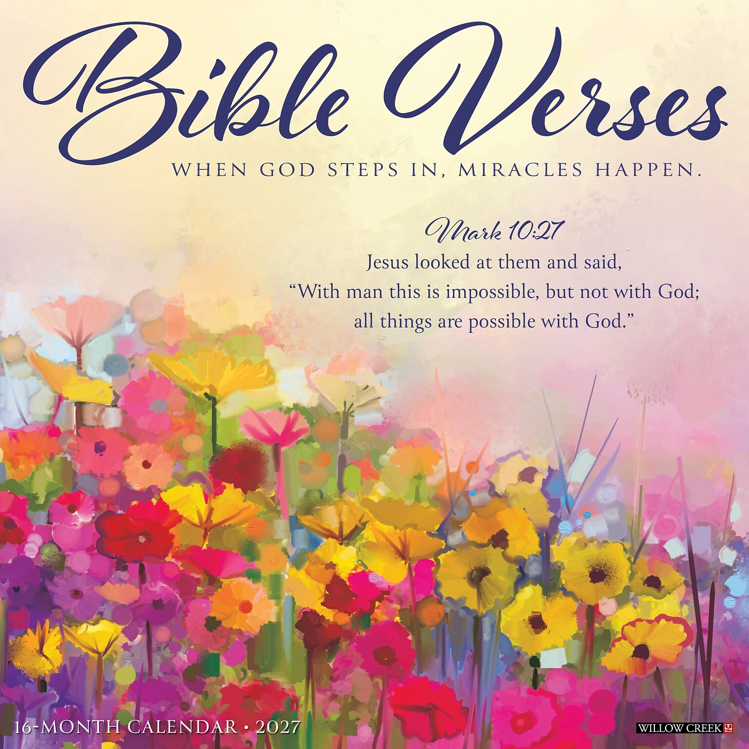 2027 Willow Creek Bible Verses 12 x 12 Monthly Wall Calendar, Assorted Colors (59173)