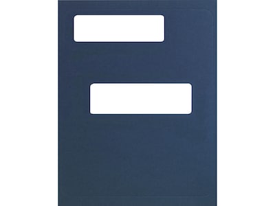 ComplyRight Double-Window Tax Presentation Folder, Navy Blue, 50/Pack (FMB03)
