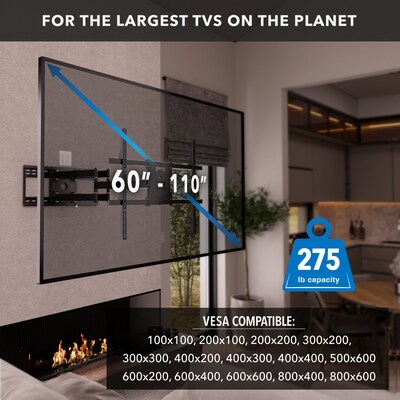 Mount-It! Full-Motion TV Mount, 275 lbs. Max. (MI-394)