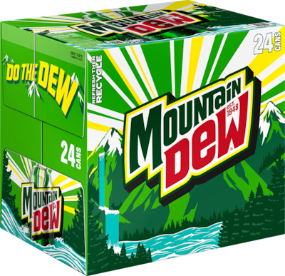 Mountain Dew Soda, 12 oz., 24 Cans/Carton (83776)