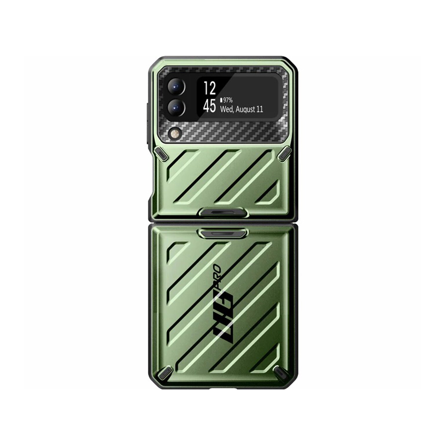 SUPCASE Unicorn Beetle PRO Dark Green Rugged Case for Samsung Galaxy Z Flip4, 5G (SUP-Galaxy2022-ZFlip4-5G-UBPro-Guldan)