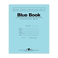 Roaring Spring Paper Products Exam Notebooks, 7 x 8.5, Wide Ruled, 12 Sheets, Blue (77513)