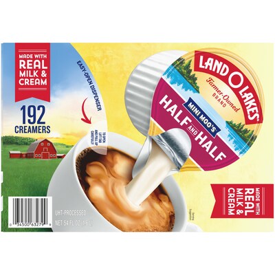 Land O'Lakes Mini-Moo's Half and Half Liquid Creamer, 0.28 oz., 192/Carton (ORG100718)