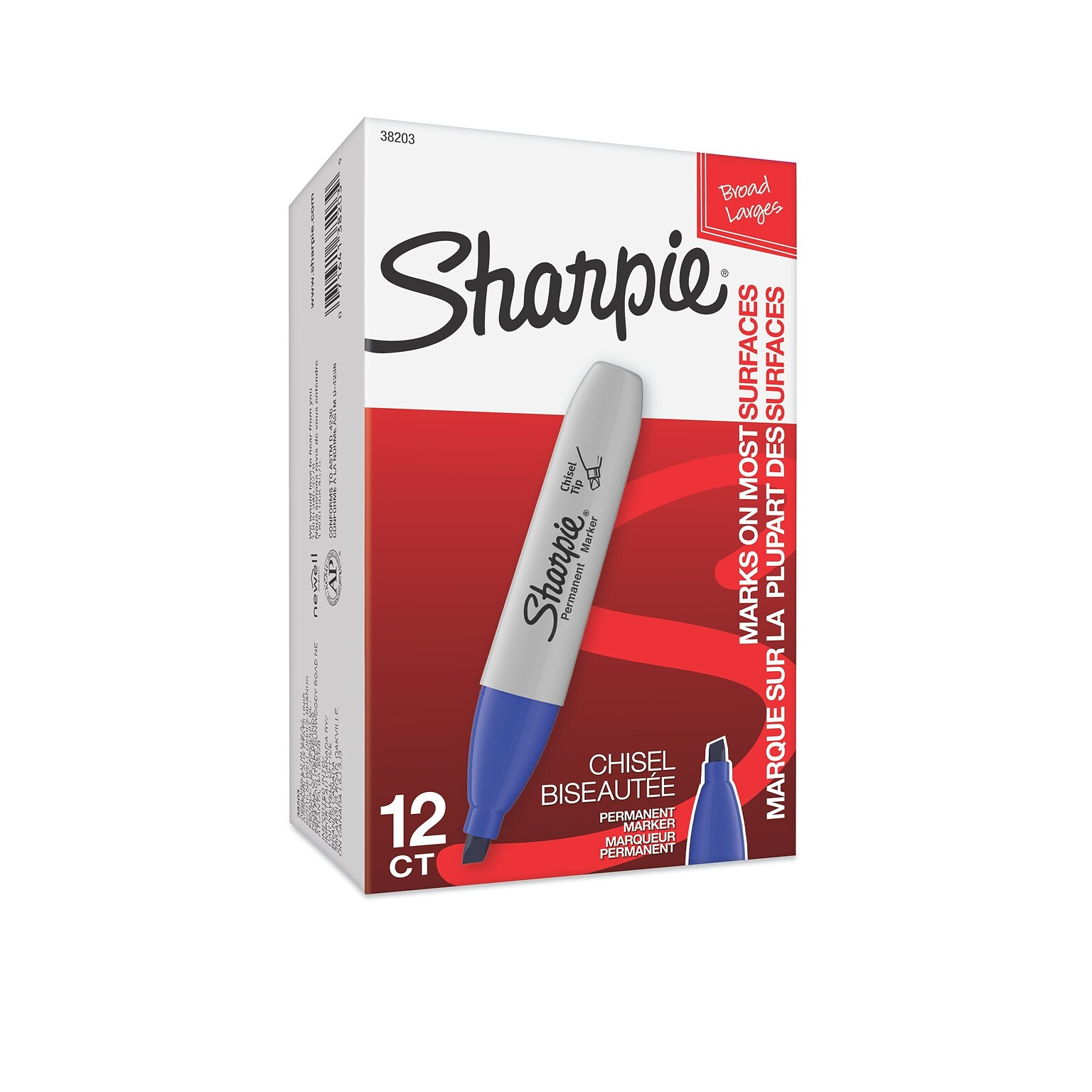 Sharpie Permanent Marker, Chisel Tip, Blue (38203)