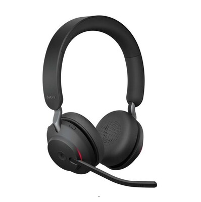 Jabra Evolve2 Wireless Bluetooth Stereo Phone & Computer On Ear Headset, USB-A, MS Certified (26599-989-999-01)