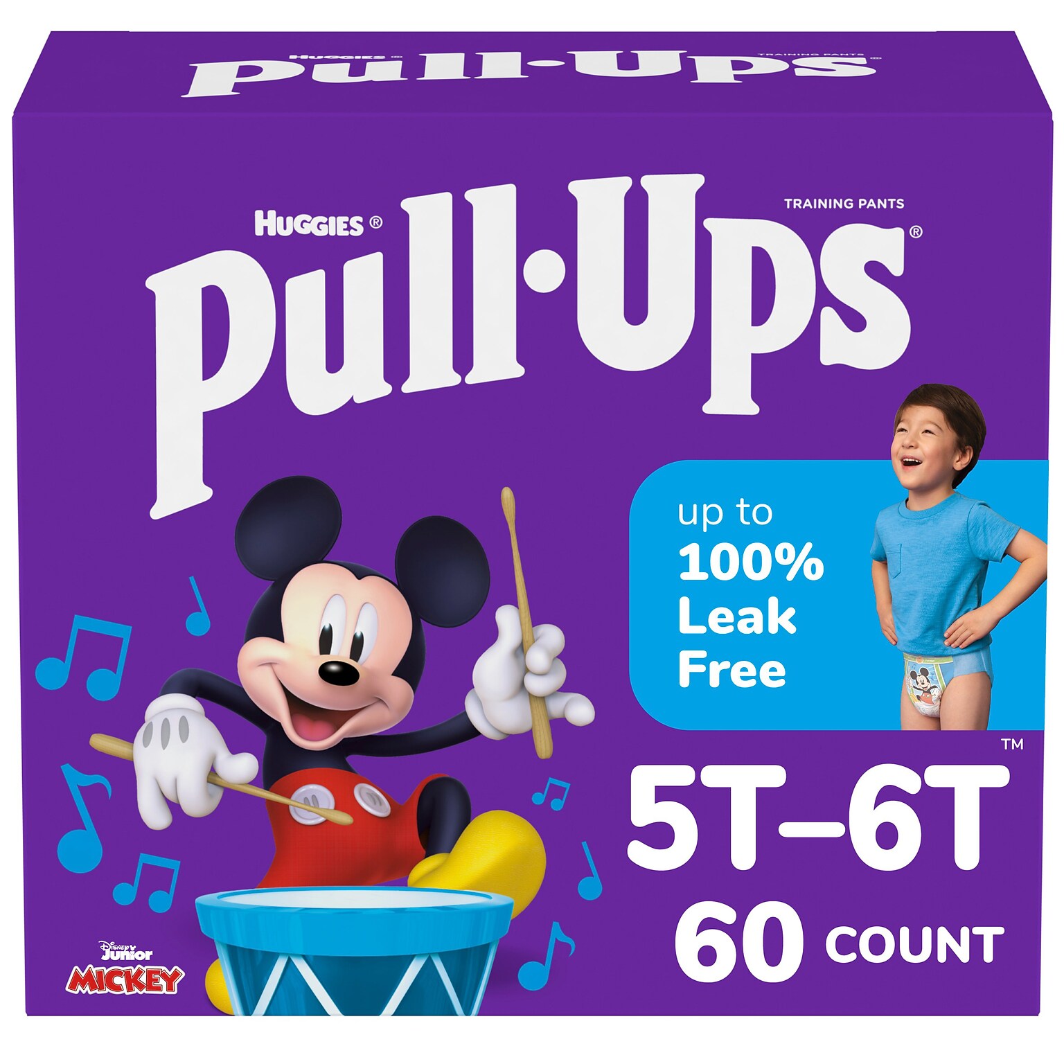 Huggies Pull-Ups Potty Training Pants, Boys 5T-6T, 60/Carton (54855)