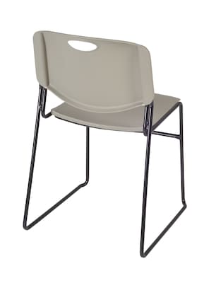 Regency Seating Cain 72" x 24" Training Table, Maple & 2 Zeng Stack Chairs, Grey (MTRCT7224PL44GY)