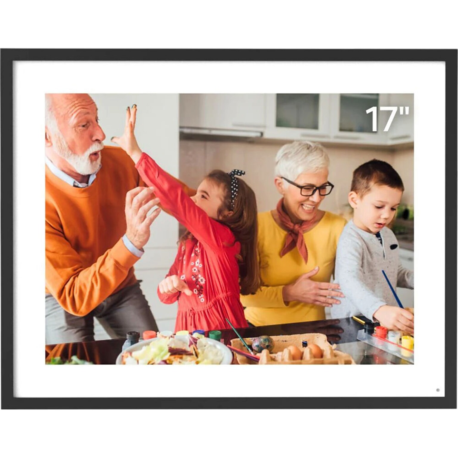 Cozyla 17 WiFi Digital Picture Frame, Gray/White (CD-3M341F)