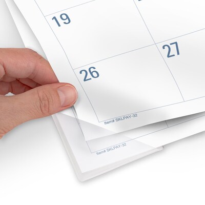 2026-2027 AT-A-GLANCE 21.75 x 17 Academic Monthly Desk Pad Calendar, White & Blue (SKLPAY-32-27)