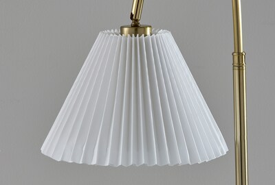 Adesso Thalia 25" Incandescent Table Lamp, Antique Brass/White (SL2613-21)