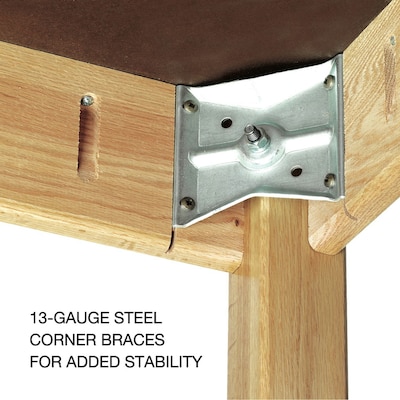 Diversified Woodcrafts Workshop Rectangular Workbench Table, 64" x 54", Light Hardwood (WW4-0V)