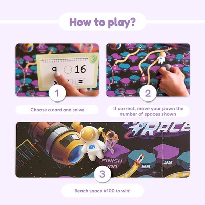 The Fidget Game Rocket Race Number Sense & Place Value Board Game (FDGROCKETRACE)