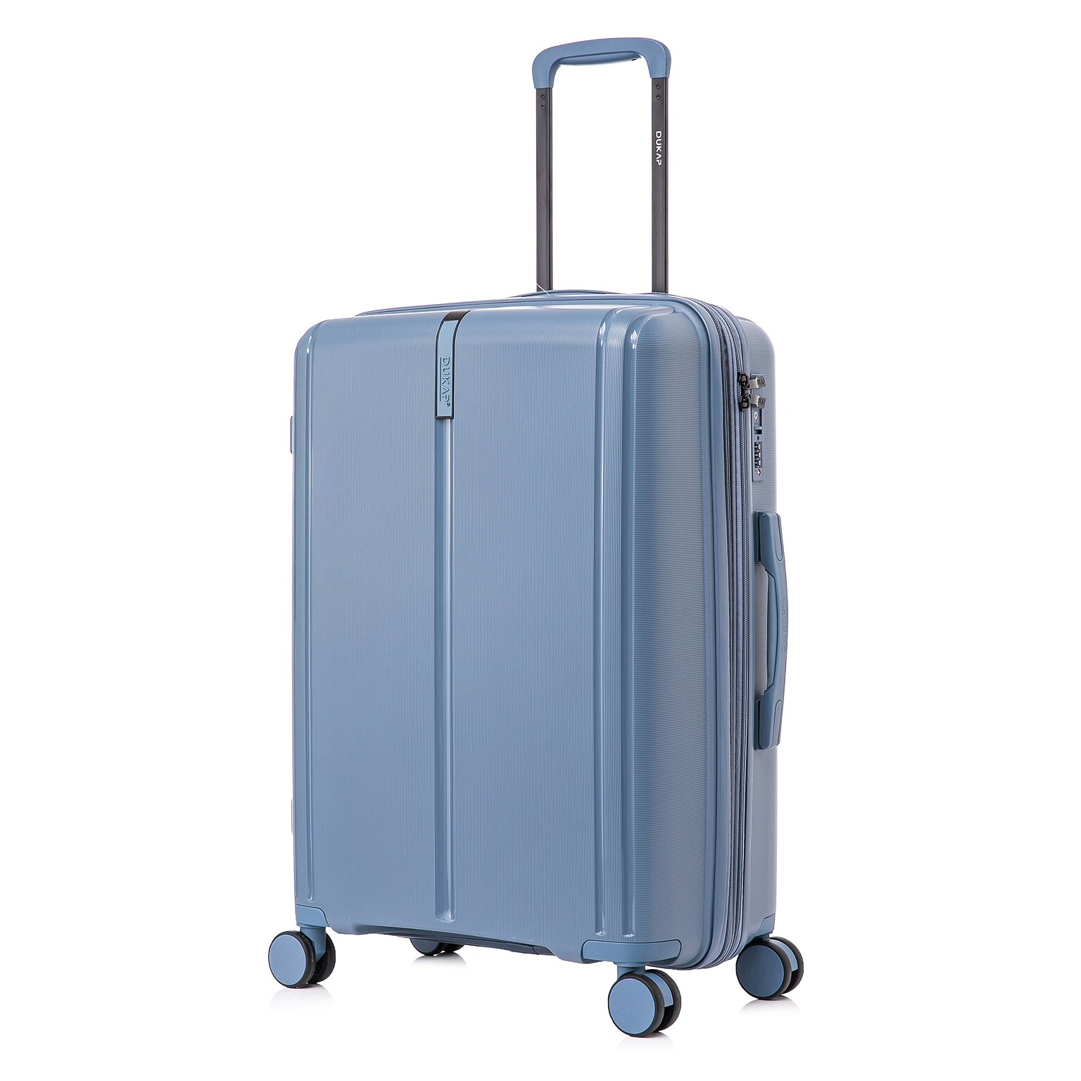 DUKAP Airley 25.79 Hardside Suitcase, 4-Wheeled Spinner, TSA Checkpoint Friendly, Blue (DKAIR00M-BLU)