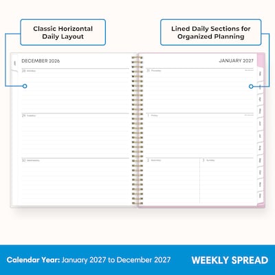 2027 Blue Sky 8.5 x 11 Weekly & Monthly Planner, Lilac (164286)