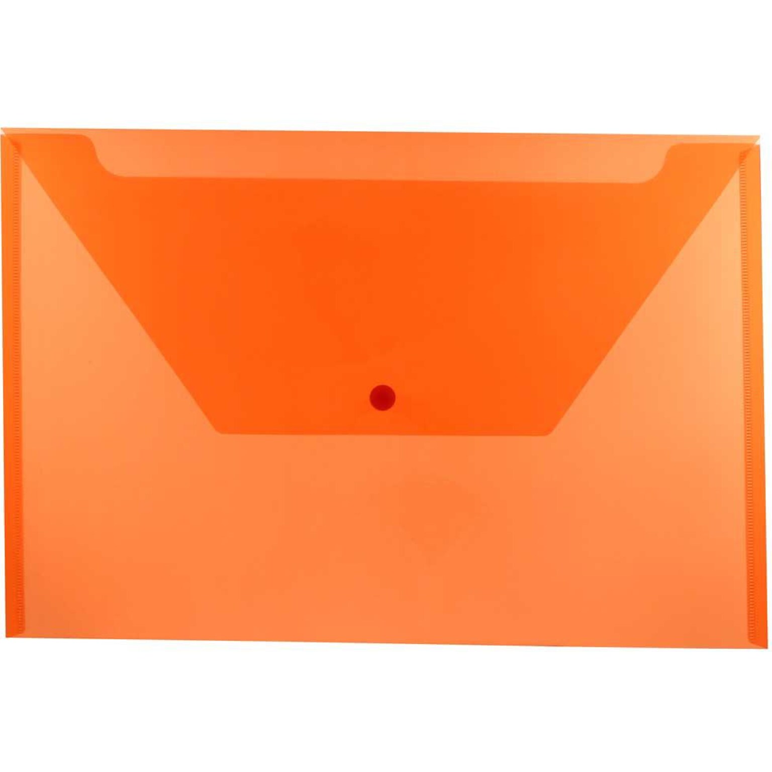 JAM Paper Premium Plastic Document File, 1 Pocket, Legal, Orange, 3/Pack (219S0orx3)