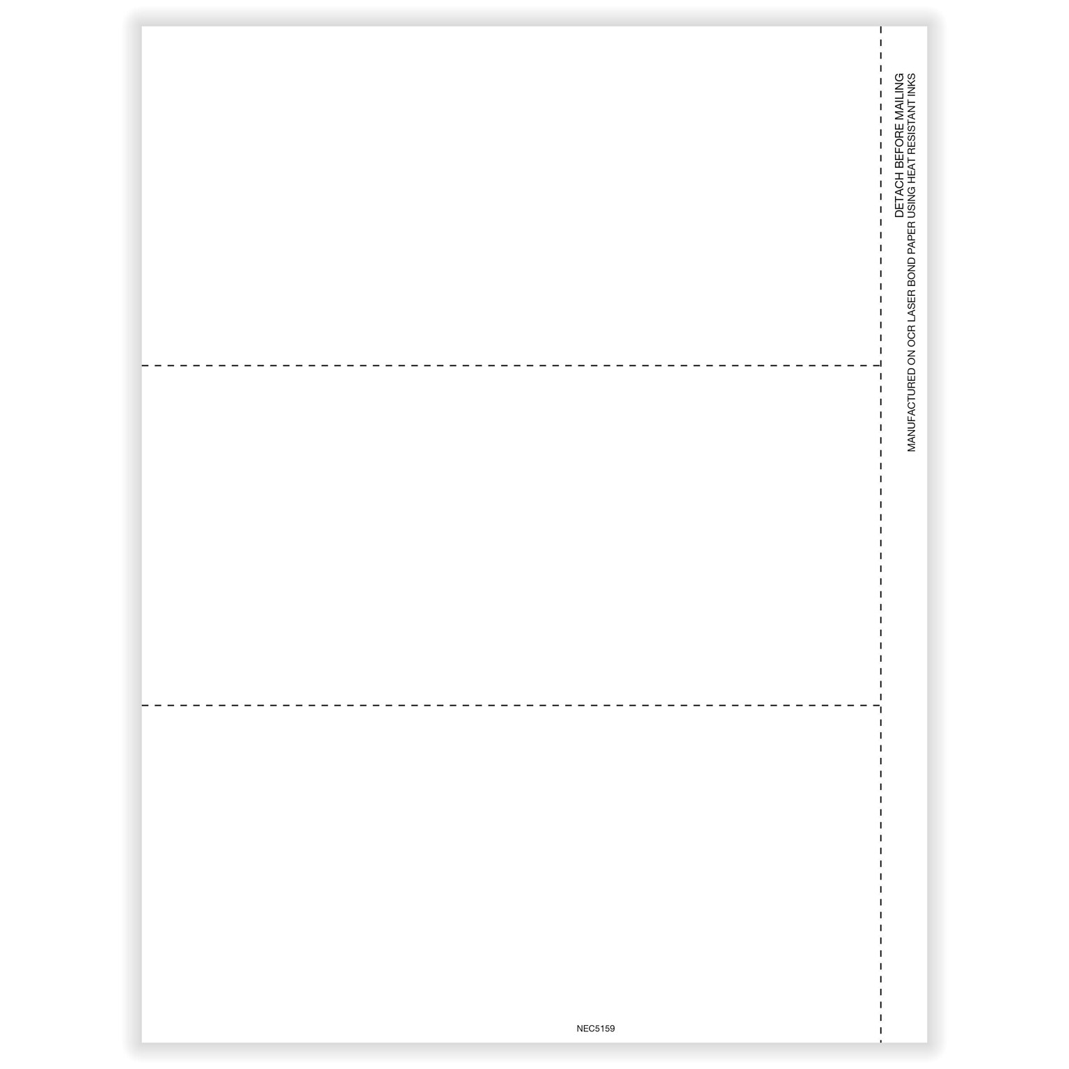 ComplyRight 2024 1099-NEC Tax Form, 1-Part, 3-Up, Copy B, 100/Pack (NEC5159)