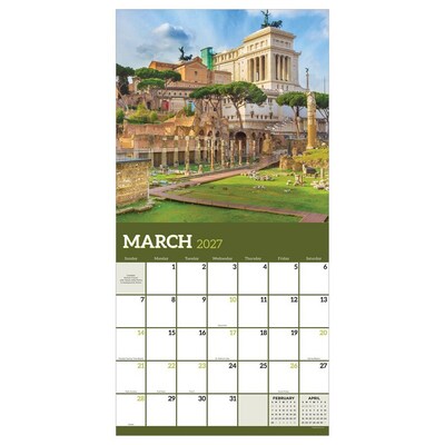 2027 TF Publishing Italy 12" x 12" Monthly Wall Calendar (27-1014)