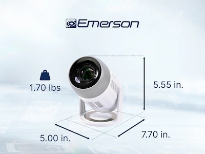Emerson LCD 150" 1080p HD Home Theater Projector, White (EVP-3003)