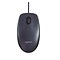 Logitech B100 Wired Right & Left Handed Optical USB Mouse, Black (910-001439)