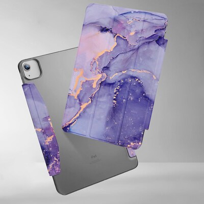 SaharaCase Venture Series Tri-Fold Folio Case for iPad Air 13" (M3/M2), Purple Marble (TB00411)