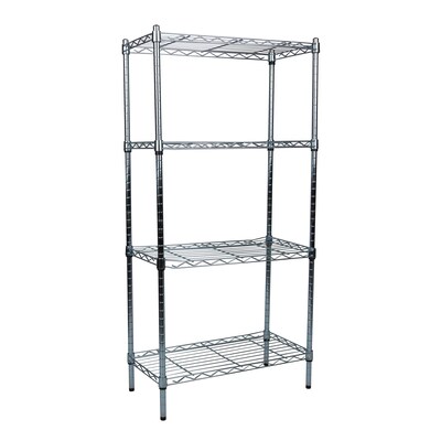 Mind Reader 4 Shelf Adjustable Garage Shelving, 11.75W, Chrome Plate (4TSHELVU-SIL)