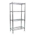 Mind Reader 4 Shelf Adjustable Garage Shelving, 11.75W, Chrome Plate (4TSHELVU-SIL)