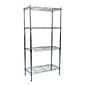 Mind Reader 4 Shelf Adjustable Garage Shelving, 11.75"W, Chrome Plate (4TSHELVU-SIL)