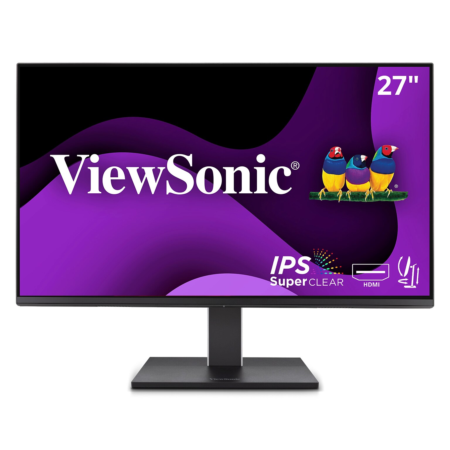 ViewSonic Ergonomic 27 1080p 100Hz LCD Monitor, HDMI, DisplayPort, VGA, Black, 4-Port USB Hub (VG2751)