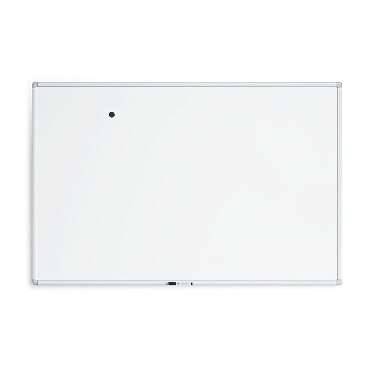 U Brands Magnetic Porcelain Dry-Erase Whiteboard, Aluminum Frame, 6 x 4 (4901U00-01)
