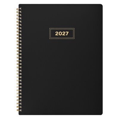 2027 Staples 8 x 11 Weekly & Monthly Planner, Plastic Cover, Dark Modern (ST63608-27)