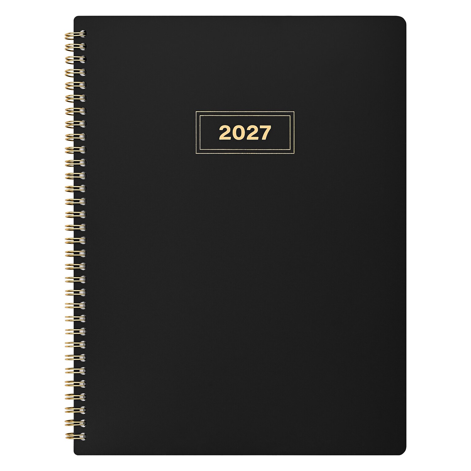 2027 Staples 8 x 11 Weekly & Monthly Planner, Plastic Cover, Dark Modern (ST63608-27)