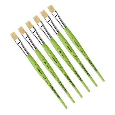 da Vinci FIT Oil and Acrylic Synthetic Bristle, Flat Brush, 6/Pack (DVXVA37912-6)