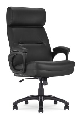 Serta Comfort Big & Tall Ergonomic Bonded Leather Swivel Executive Chair, Black (CHR10131A)